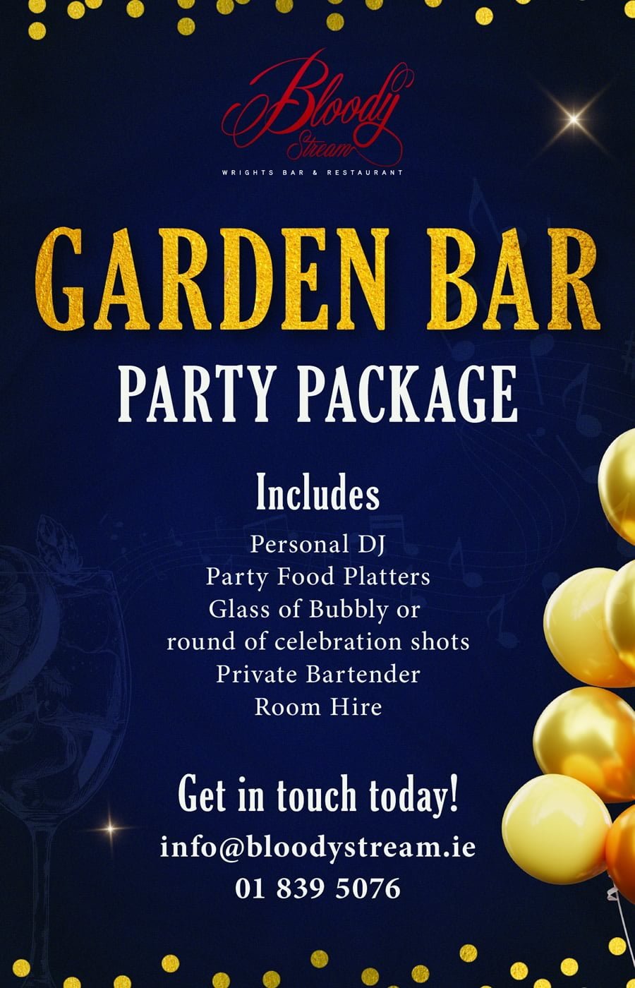 Garden Bar Party Package